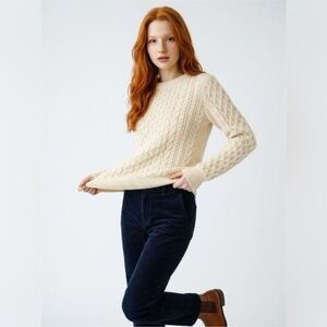 100% Pure New Wool Irish fisherman sweater